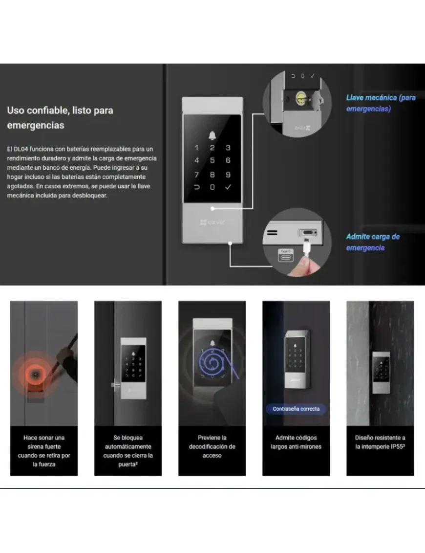 CERRADURA SMART C/TECLADO, WIFI, BLUETHOOTH Y PROXIMIDAD CERRADURA SMART C/TECLADO, WIFI, BLUETHOOTH Y PROXIMIDAD