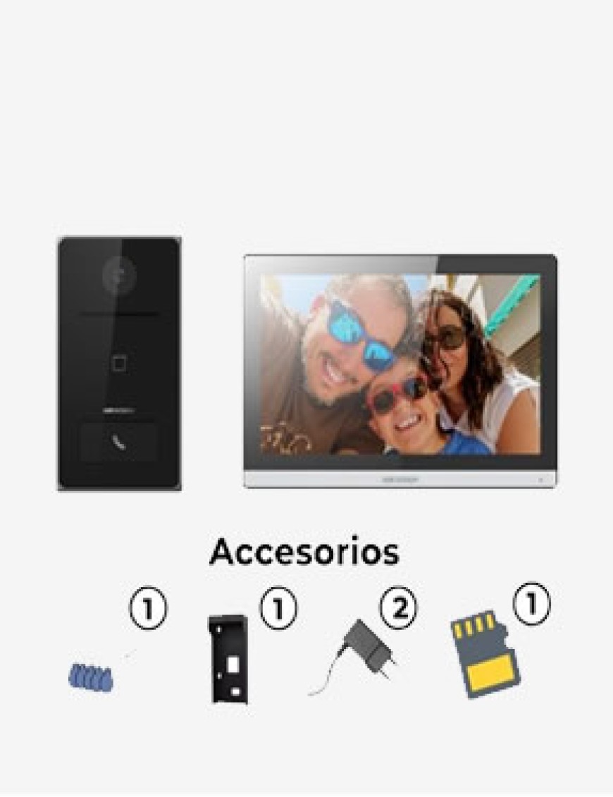 KIT V/PORTERO CON MONITOR 7" CON MICRO-SD